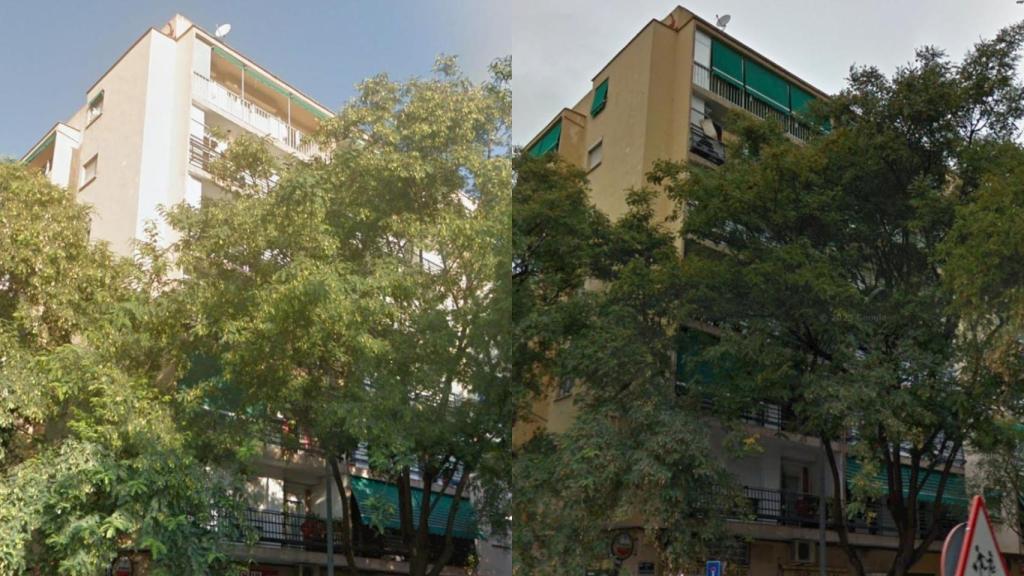 Comparativa entre septiembre de 2012 (i) y febrero de 2014 (d). Google Maps