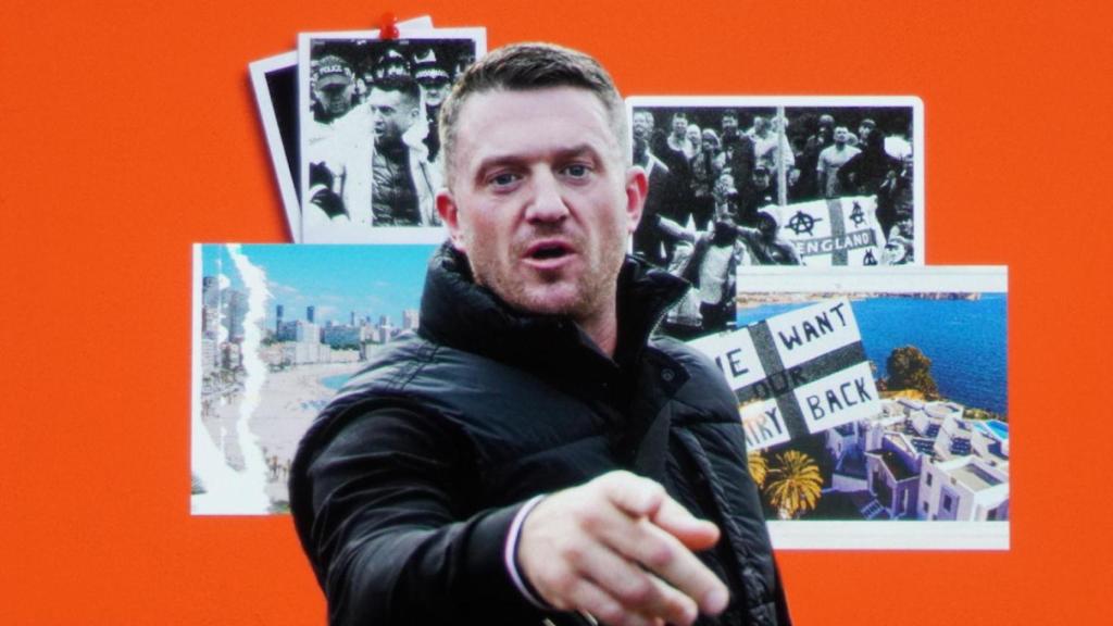 Montaje de Tommy Robinson.