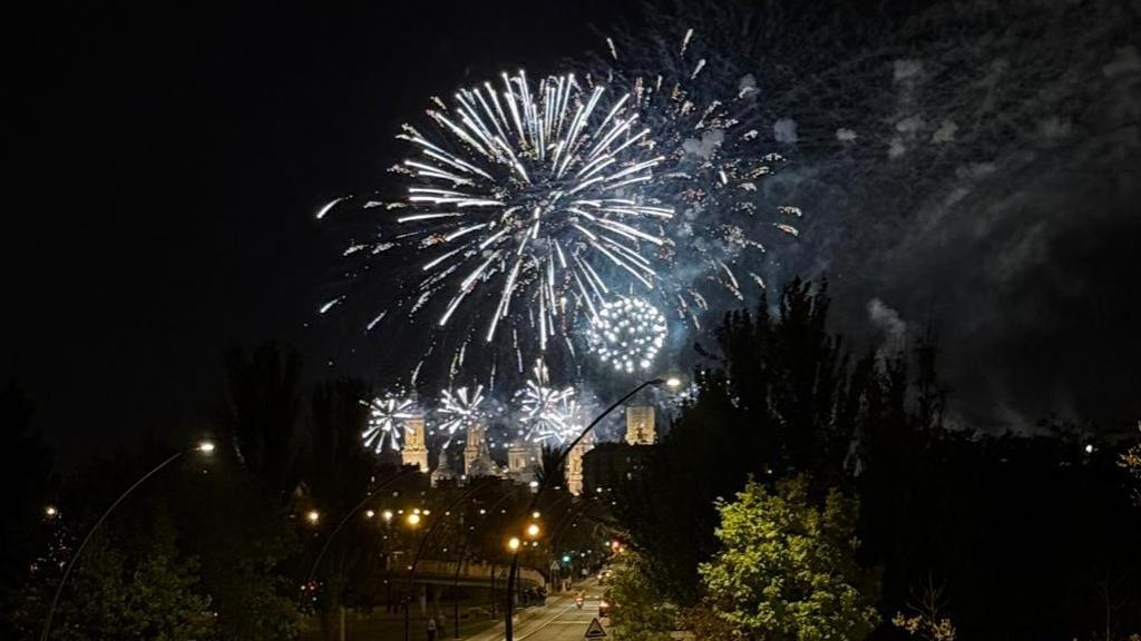 Fuegos artificiales de Zaragoza.