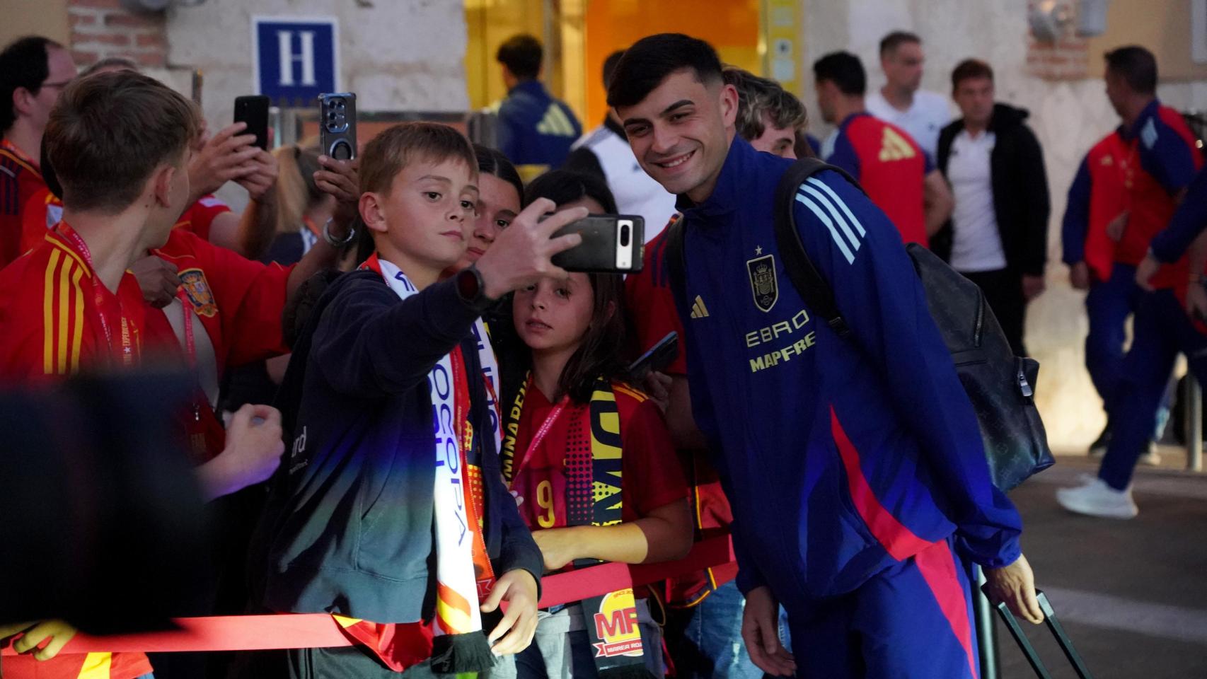 La selección española de fútbol llega a Valladolid