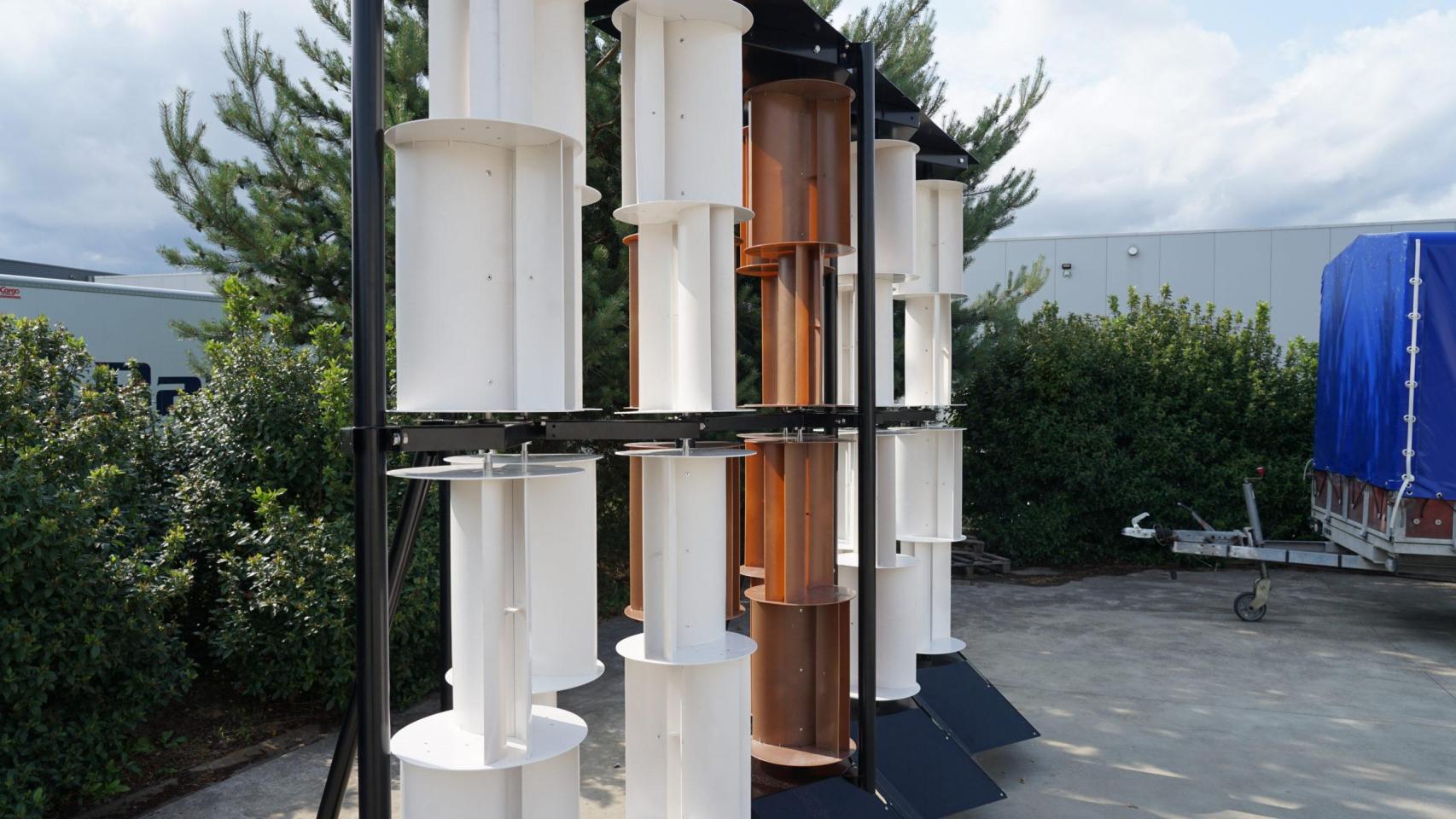 Varios módulos de la turbina vertical de Philéole