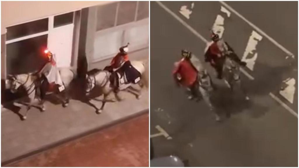 Varias imágenes de los jinetes por Os Castros.