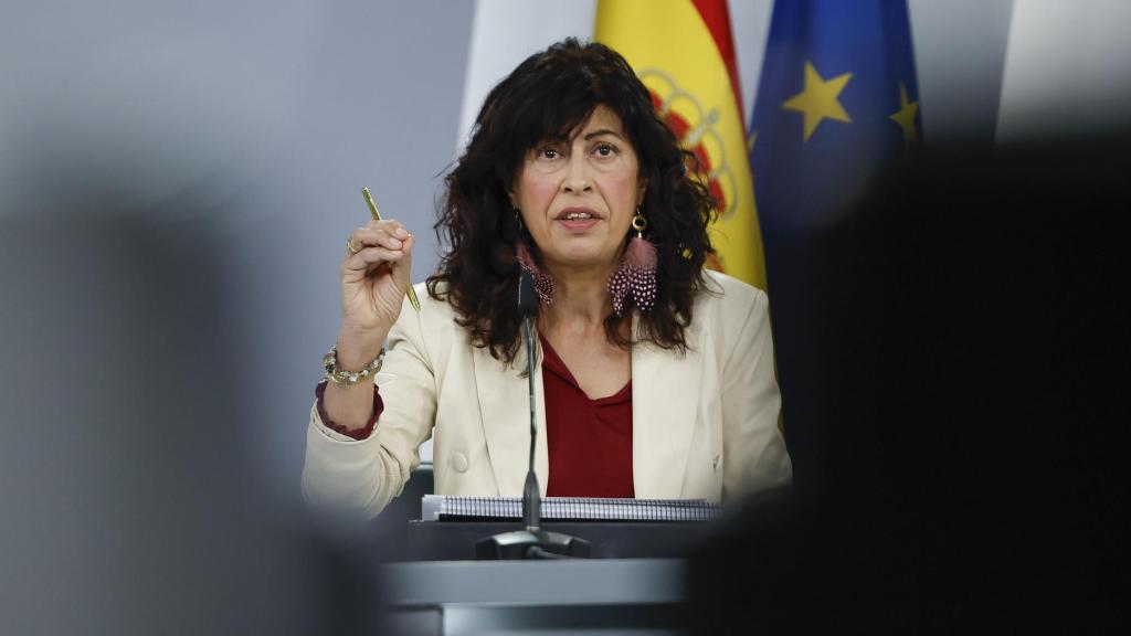 La ministra de Igualdad, Ana Redondo, este martes en rueda de prensa tras el Consejo de Ministros.