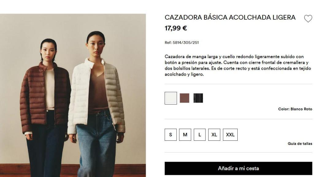 Cazadora básica con acolchado ligero. Ref: 5814/305/251