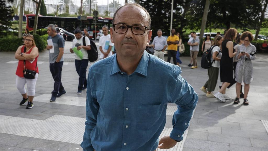 José Ángel Núñez (Aemet) en su llegada a la Ciudad de la Justicia. Rober Solsona/Europa Press