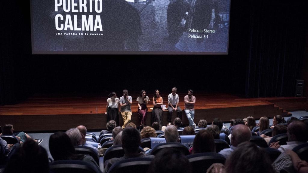 Proyección de 'Puerto Calma' en el auditorio de la sede Afundación.
