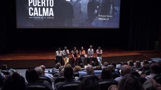 Proyección de 'Puerto Calma' en el auditorio de la sede Afundación.