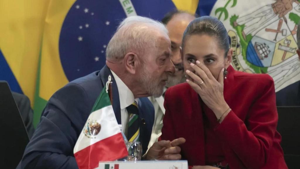 El presidente brasileño, Lula da Silva, y su homóloga mexicana, Claudia Sheinbaum, el pasado abril.