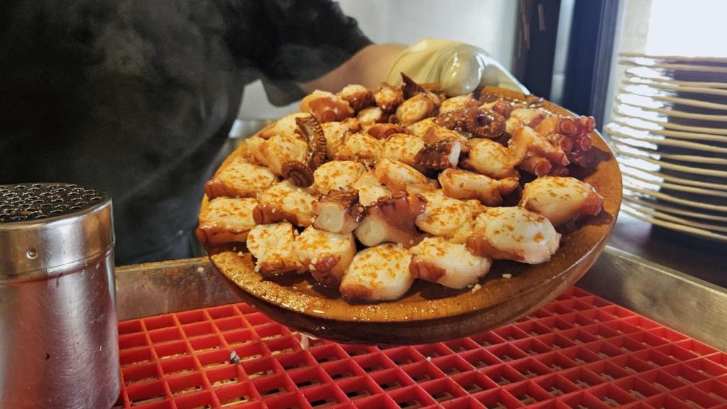 Plato de pulpo de la Pulpeira de Lola.