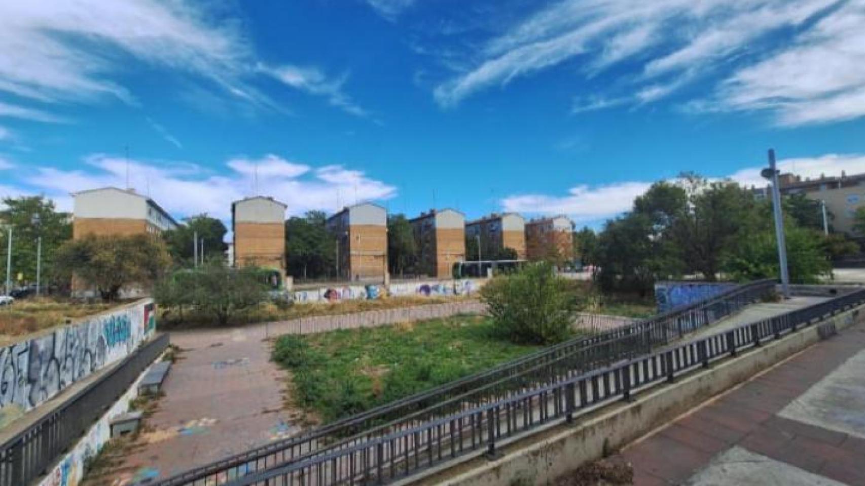 Terrenos de Torrero donde se levantarán las viviendas.