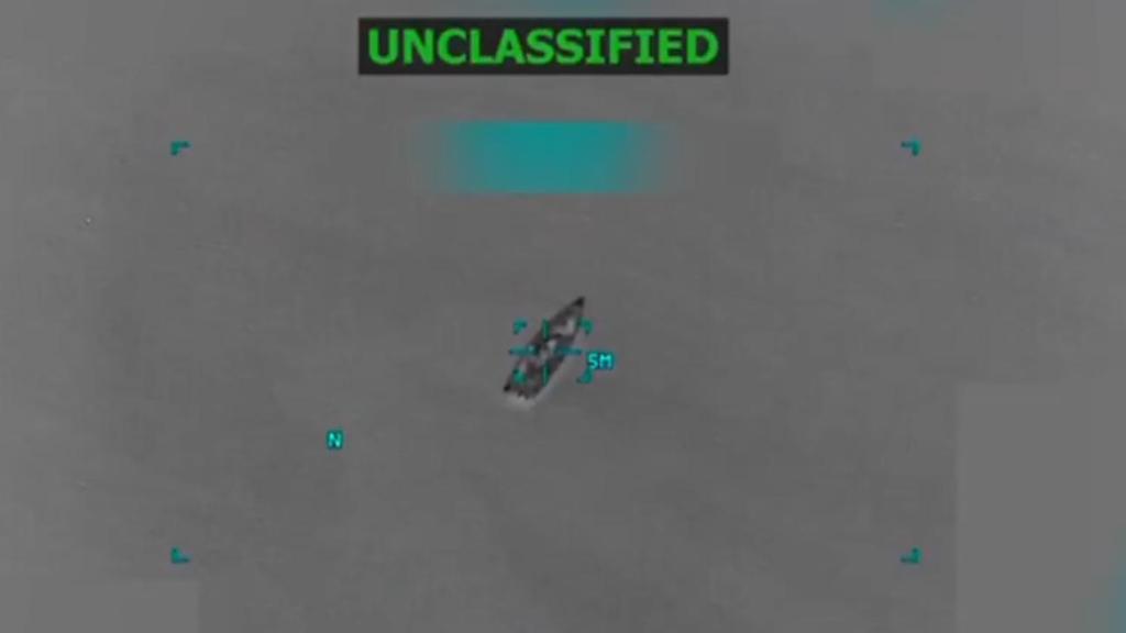 Imagen de la lancha interceptada