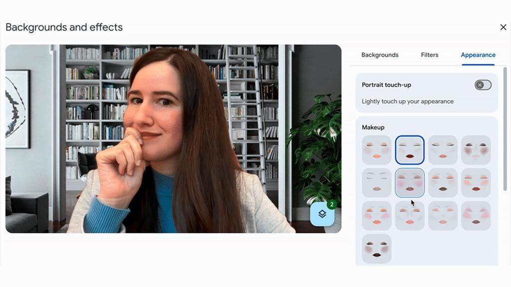 Los filtros con IA de Google Meet