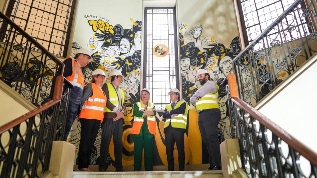 Almeida visitó el edificio de Prado 30 durante la primera fase de las obras.