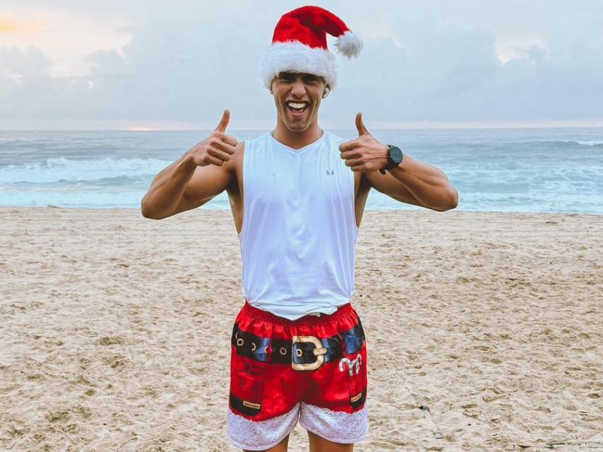 Jaime Romero pasando la Navidad en Australia.
