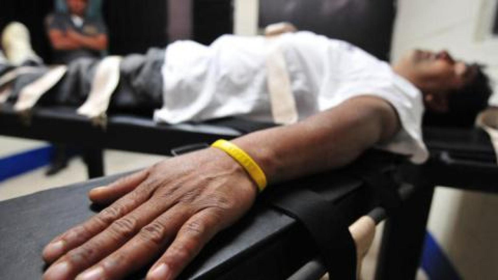 Imagen de archivo de un preso antes de recibir la inyección letal.