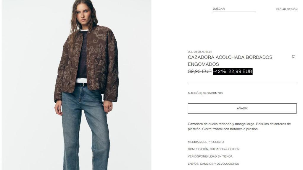 Cazadora acolchada. Ref. 8458/801/700