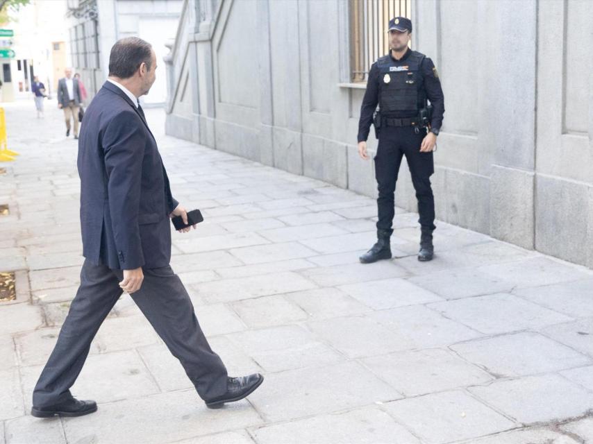 José Luis Ábalos, este miércoles, a su llegada al Tribunal Supremo.