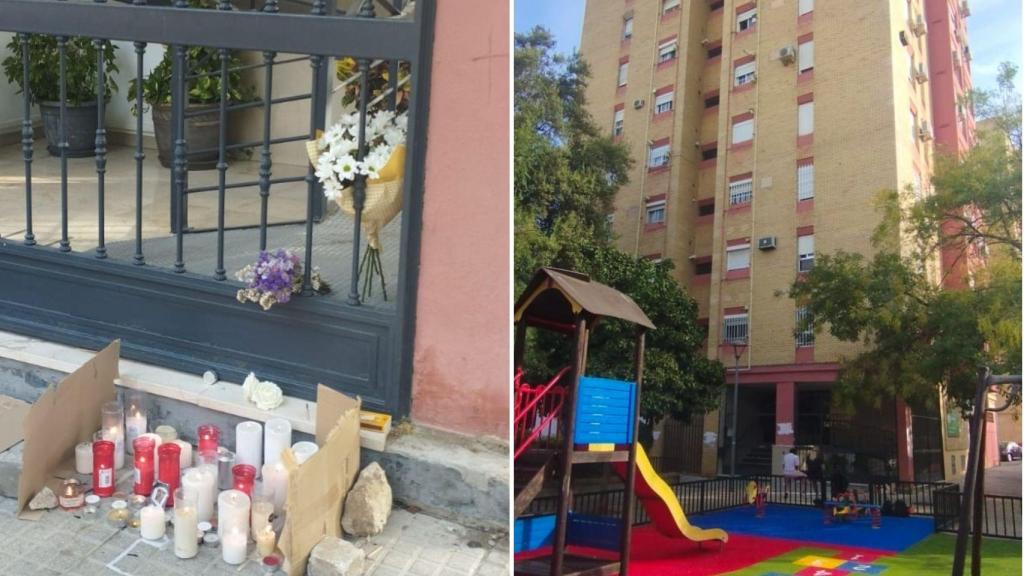 La zona del edificio de la menor en la mañana de este miércoles.