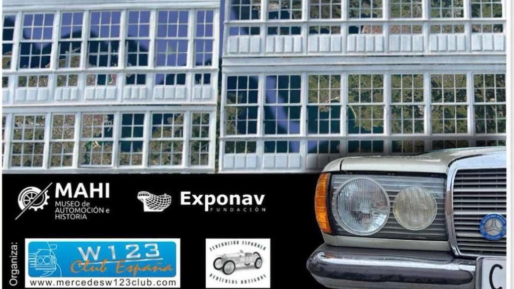 Cartel de la edición 2025 de la Concentración Nacional Mercedes W123