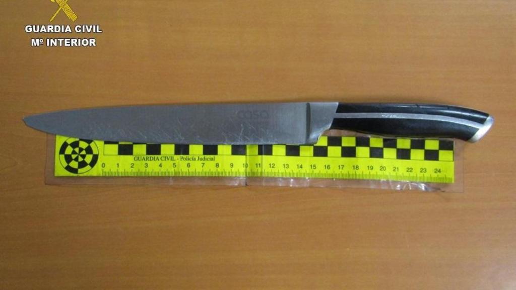 Arma blanca con la que se cometió el delito.