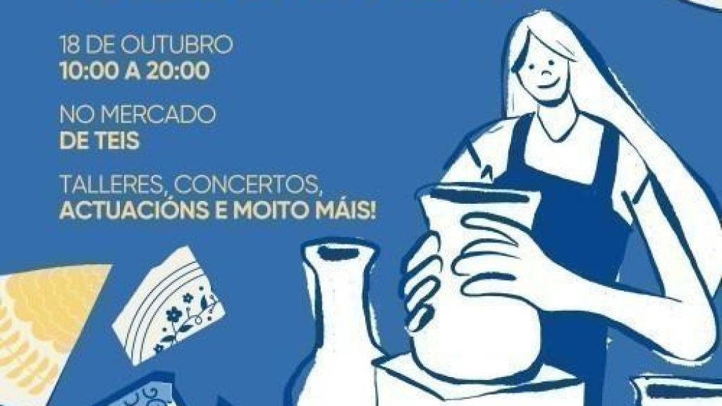 Cartel de la edición 2025 del Mercado Cerámico de Teis