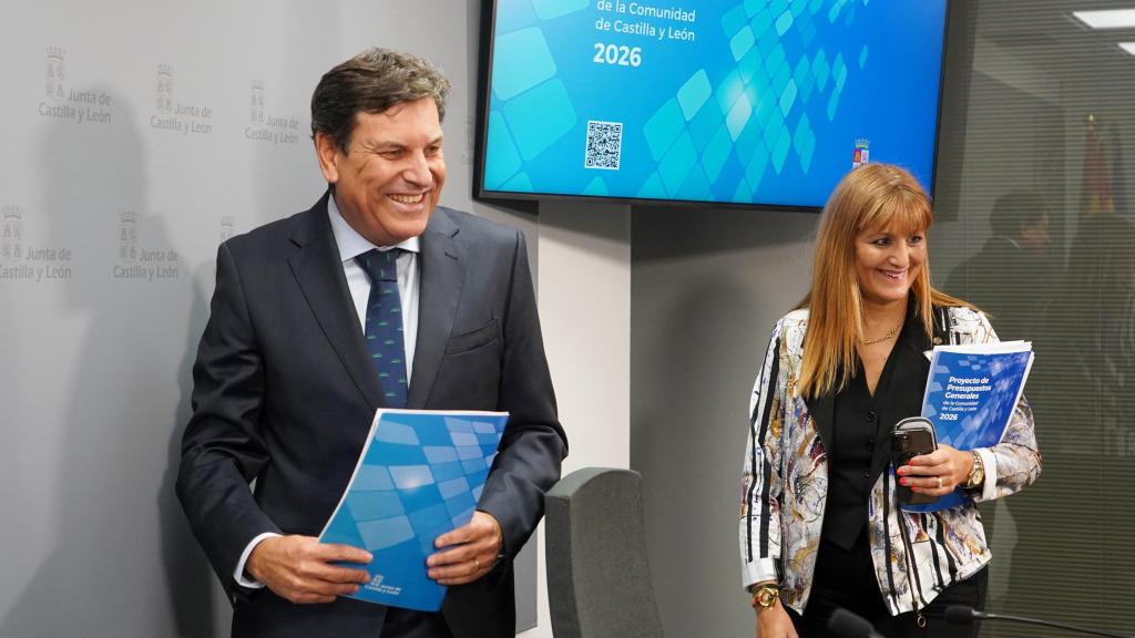 El consejero de Economía y Hacienda, Carlos Fernández Carriedo, durante la presentación del proyecto de presupuestos de Castilla y León, este miércoles