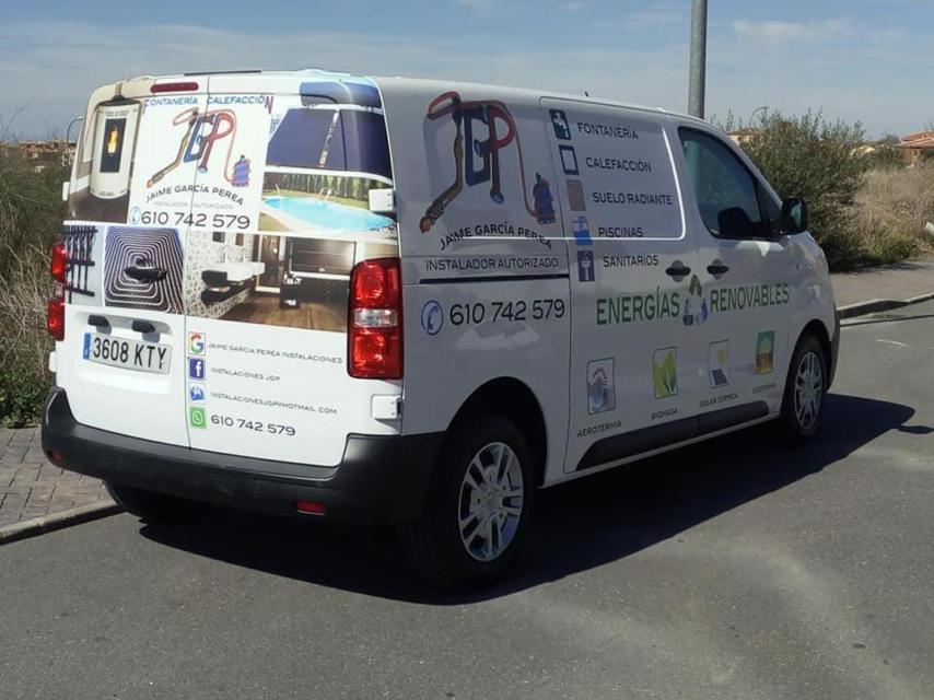 Furgoneta de trabajo de Jaime.