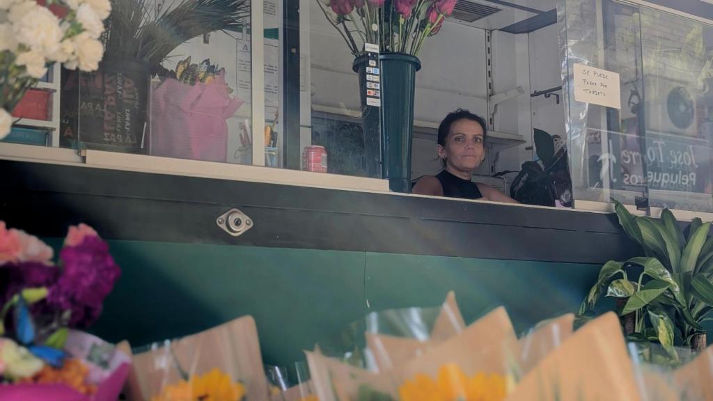 Bibiana Moreno, en su quiosco.