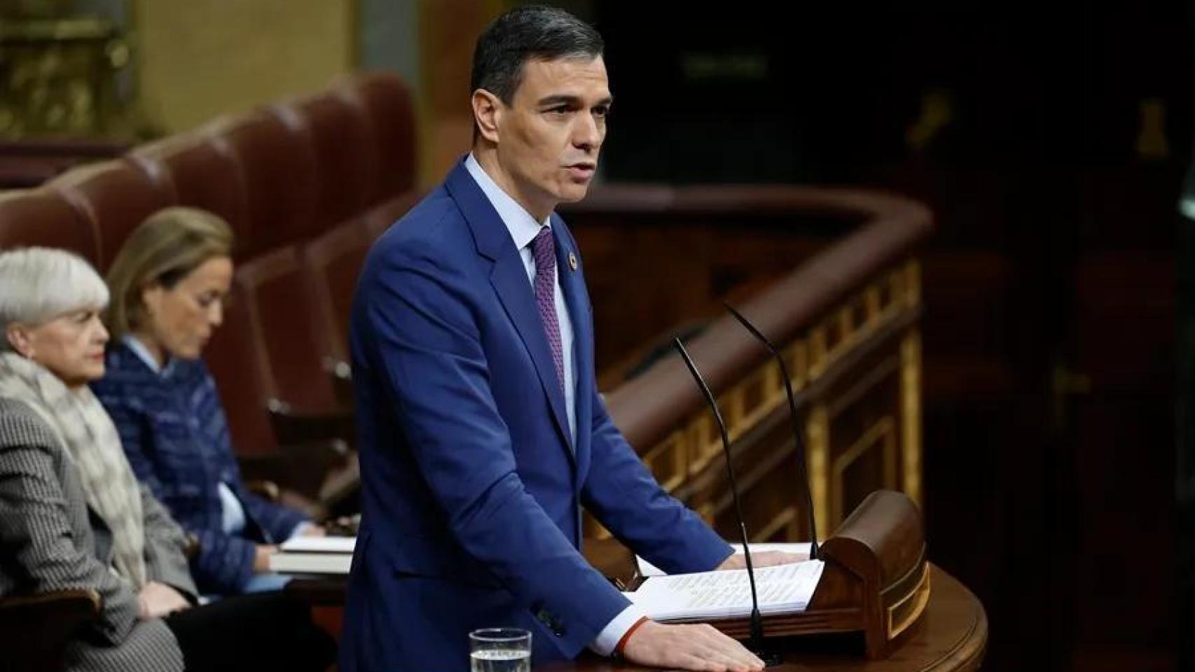 Pedro Sánchez en el Congreso. EFE