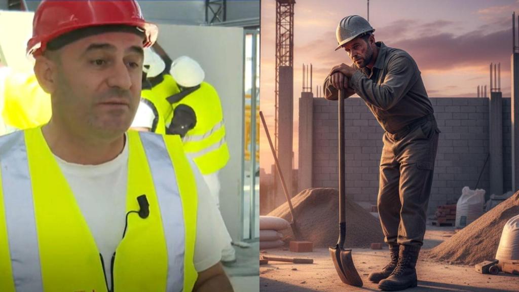 David y un albañil generado con IA.
