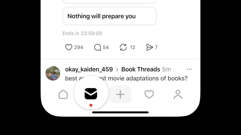 Mensajería instantánea en Threads de Instagram