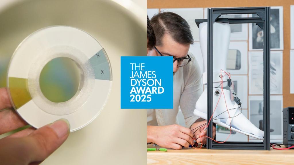 Fotomontaje con el detector de enfermedades renales a un calcetín robótico.