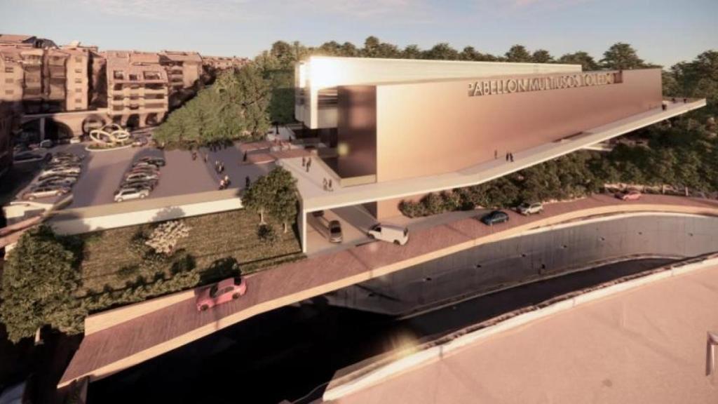 Simulación técnica del pabellón multiusos, en el barrio de San Antón.