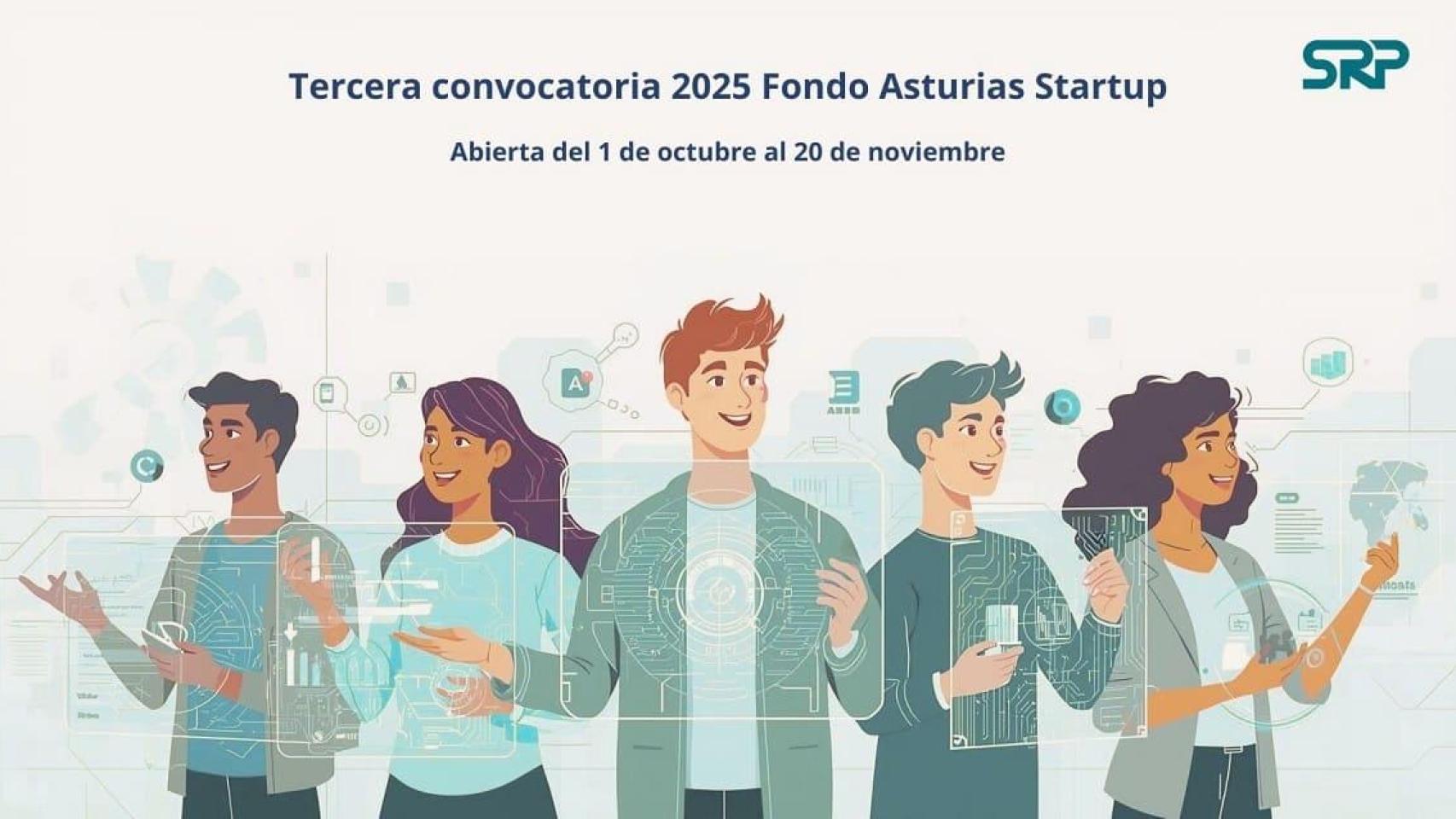 Creatividad promocional del fondo asturiano para startups.