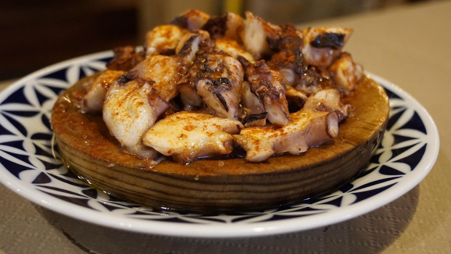 Una ración de pulpo del restaurante.