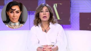 Ana Rosa Quintana, junto a una imagen de Kim Kardashian.