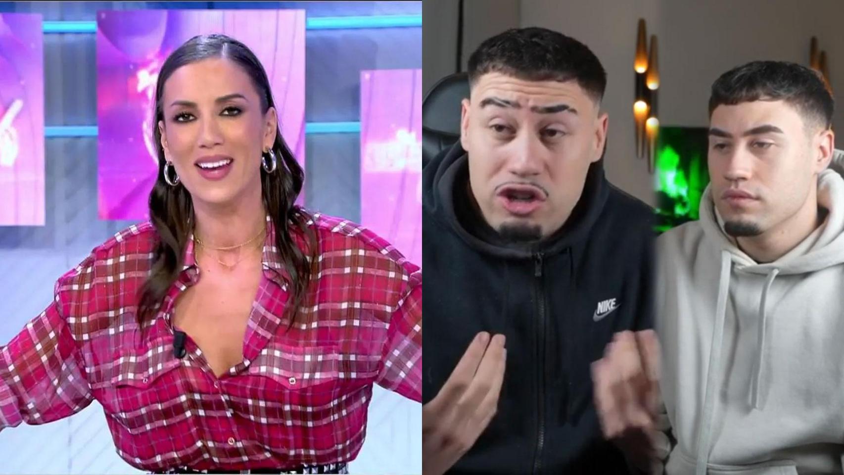 Patricia Pardo y los streamers ZonaGemelos, en un montaje.