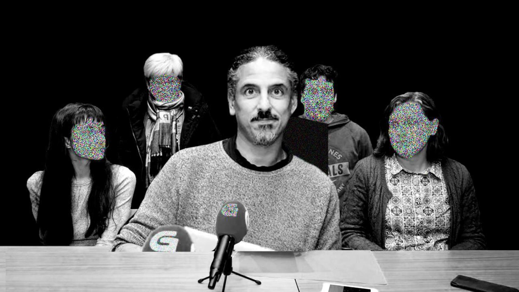 Martiño Ramos Soto, fugado desde hace unas semanas tras ser notificado de una condena en firme por violar durante varios años a una menor a la que le impartía clase, en una rueda de prensa en 2018.