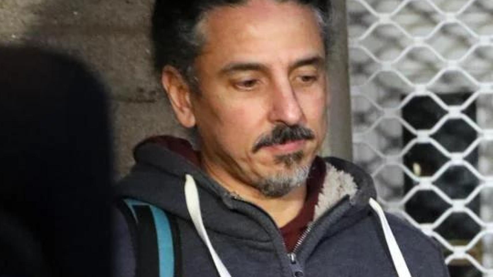 Martiño Ramos Soto, durante una rueda de prensa al ser cesado por En Marea del comité electoral del partido, en 2018.