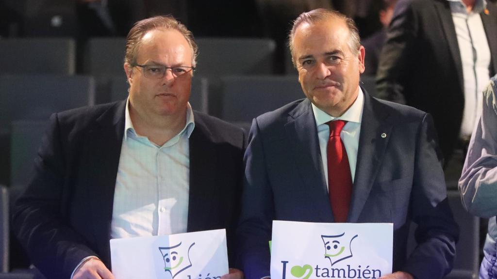 José Julián Gregorio y Benedicto García en el IX Foro Corredor Sudoeste Ibérico. Foto: Ayuntamiento de Talavera de la Reina.