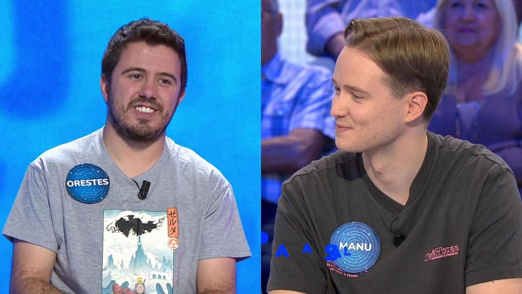 Orestes Barbero y Manu Pascual en ‘Pasapalabra’.