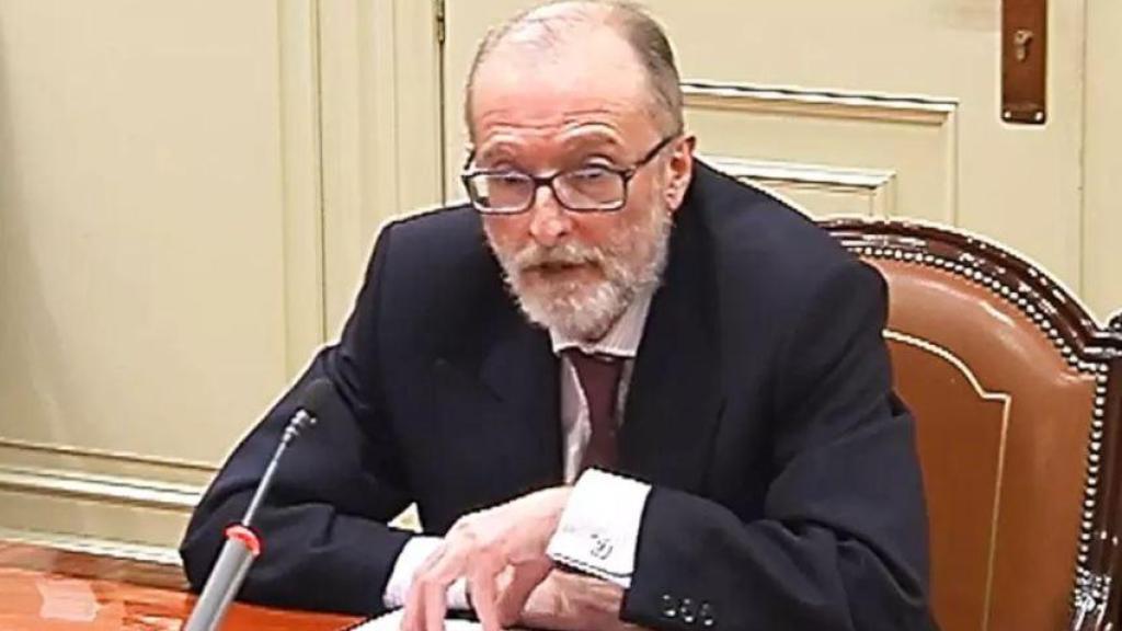 Leopoldo Puente, durante una entrevista de los vocales de la Comisión de Calificación del Consejo General del Poder Judicial./