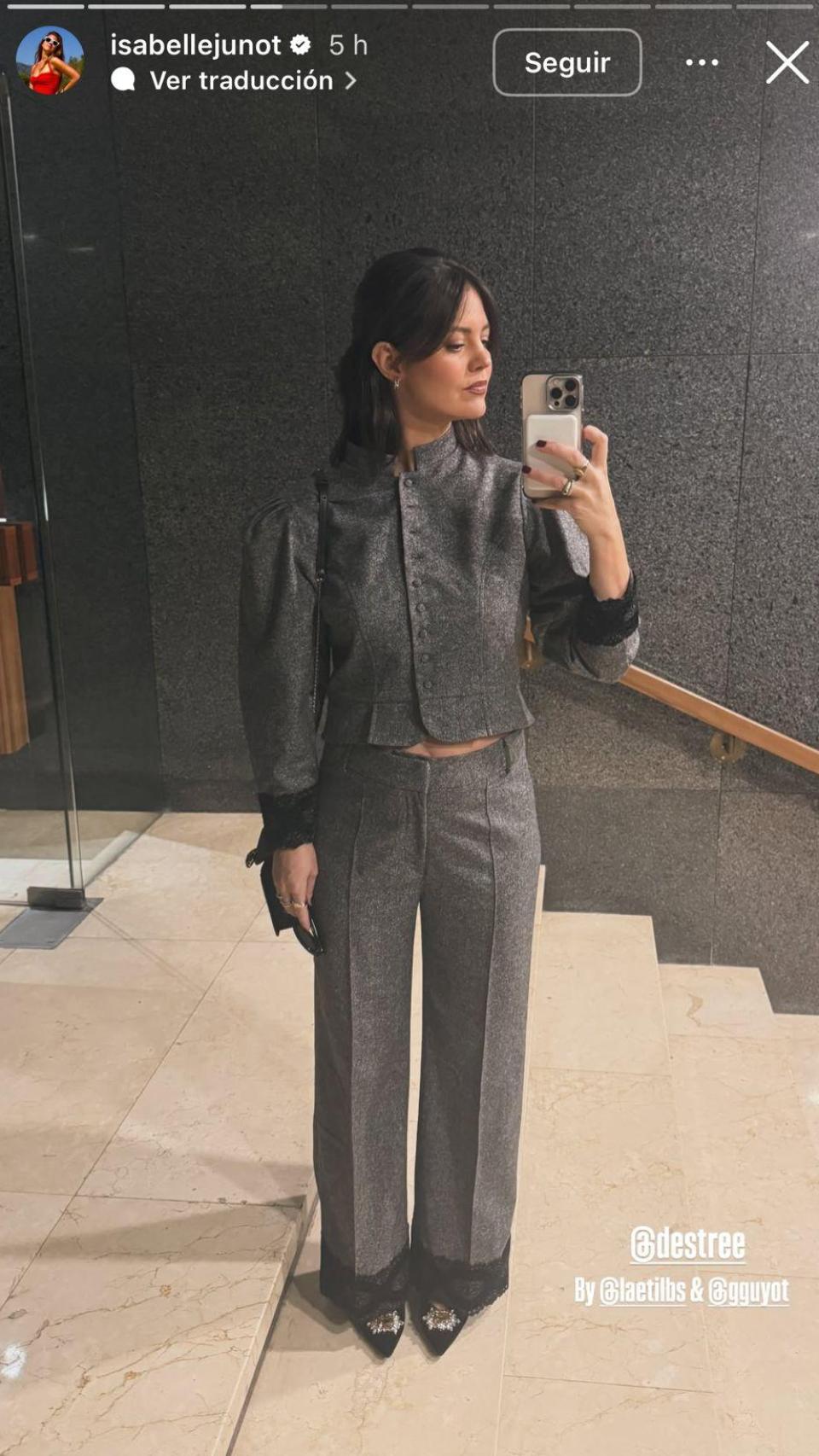 El 'total look' de Isabelle Junot.