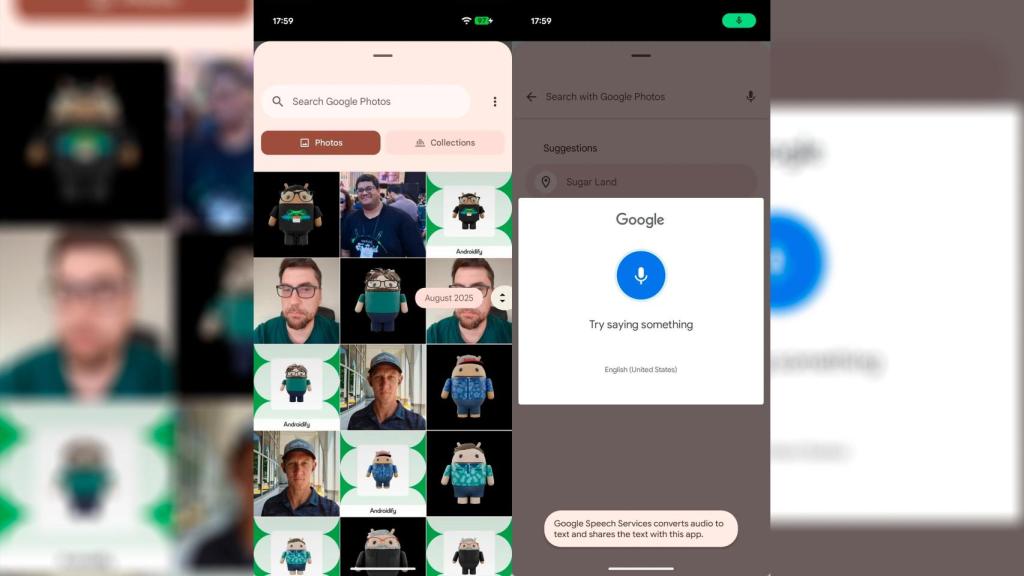 El selector de imágenes con la opción de búsqueda y por meses