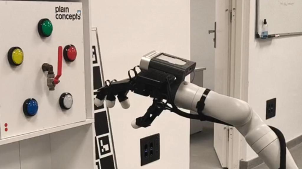 El brazo robótico de Plain Concepts.