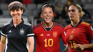 Sonia Bermúdez, Jenni Hermoso y Mapi León.