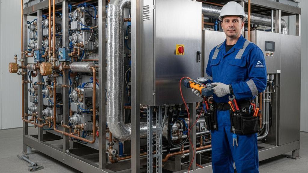 Un técnico frigorista.