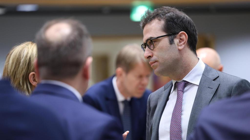 El ministro de Economía, Carlos Cuerpo, durante una reunión del Ecofin
