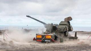 Tiro de una de las piezas de 35/90