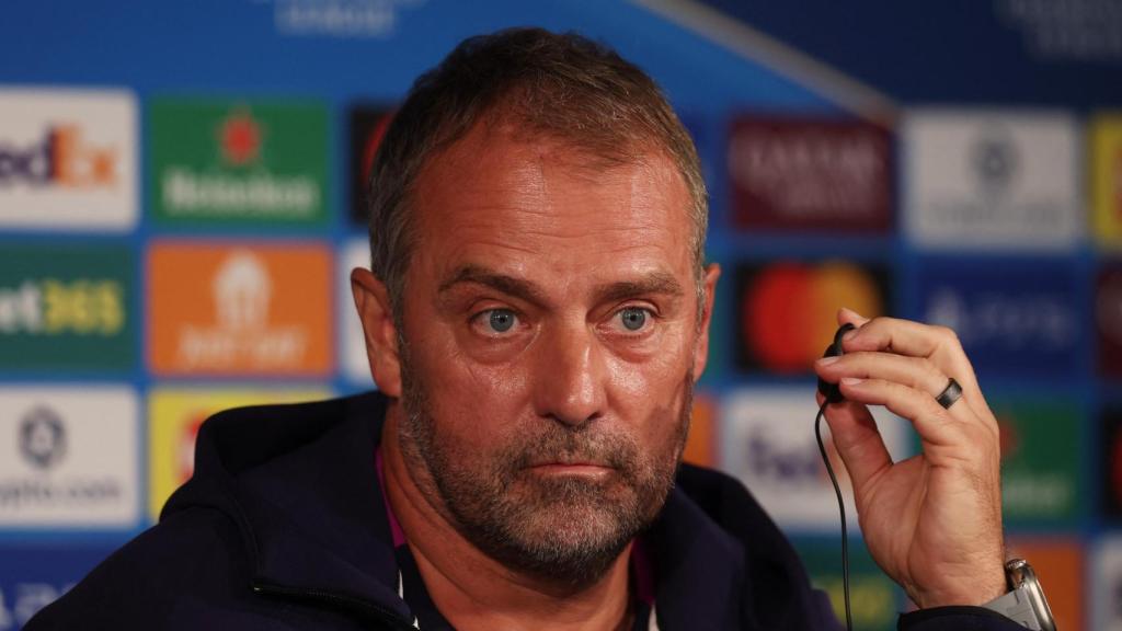 Hansi Flick, durante una rueda de prensa.